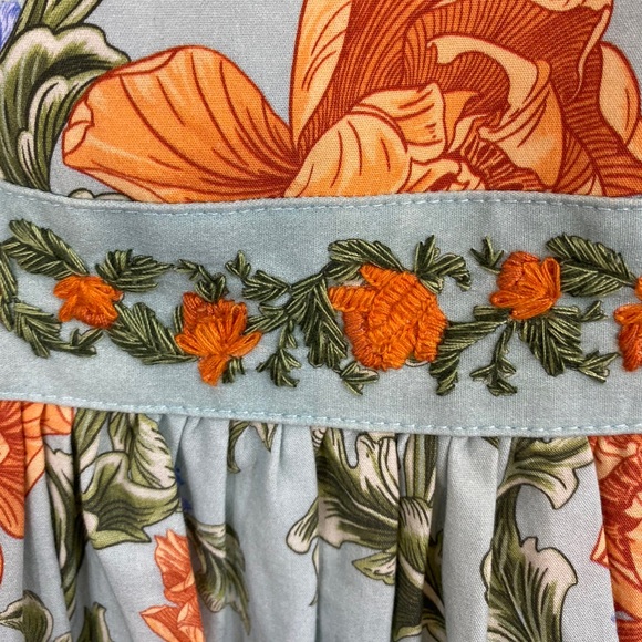 Agua Bendita Avenia Peonia Floral Cotton Mini Dress NWT Size XS - Picture 5 of 13